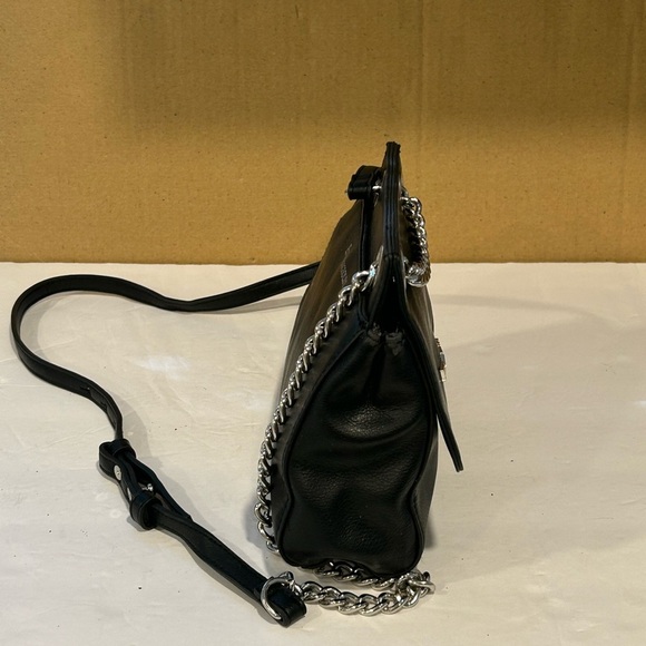 Enzo Angiolini Black Crossbody Shoulder Bag, Pebbled Faux Leather - Picture 4 of 8